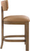 Lavrin - Vegan Leather Upholstered Counter Stool (Set of 2) - Walnut Base - Simple Home Plus