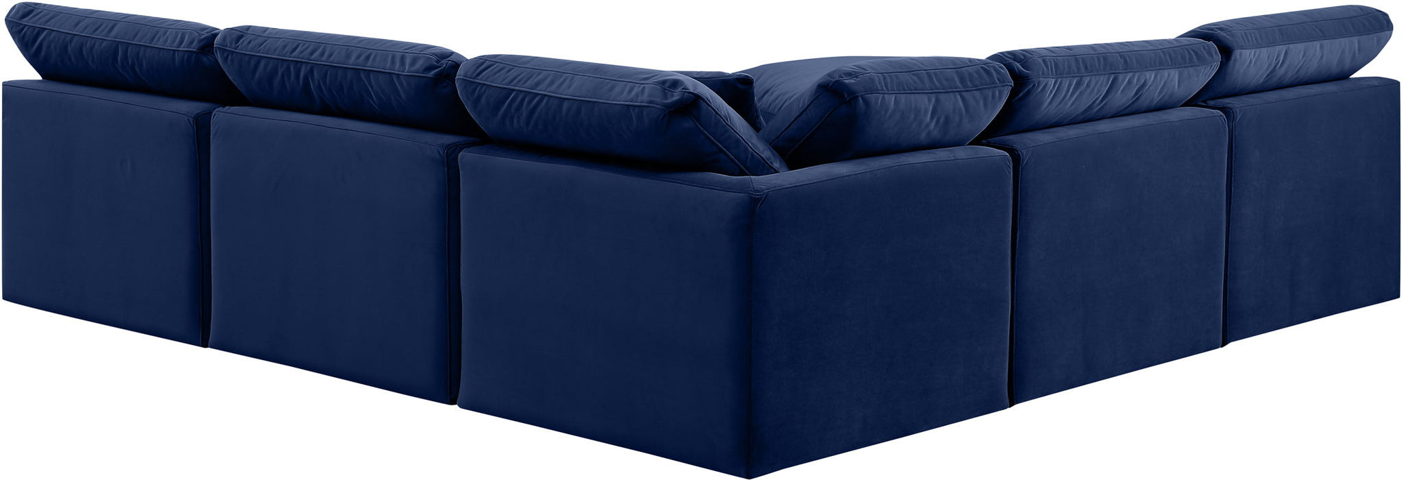 Indulge - Velvet 5 Piece Modular Corner Armless Sectional - Simple Home Plus