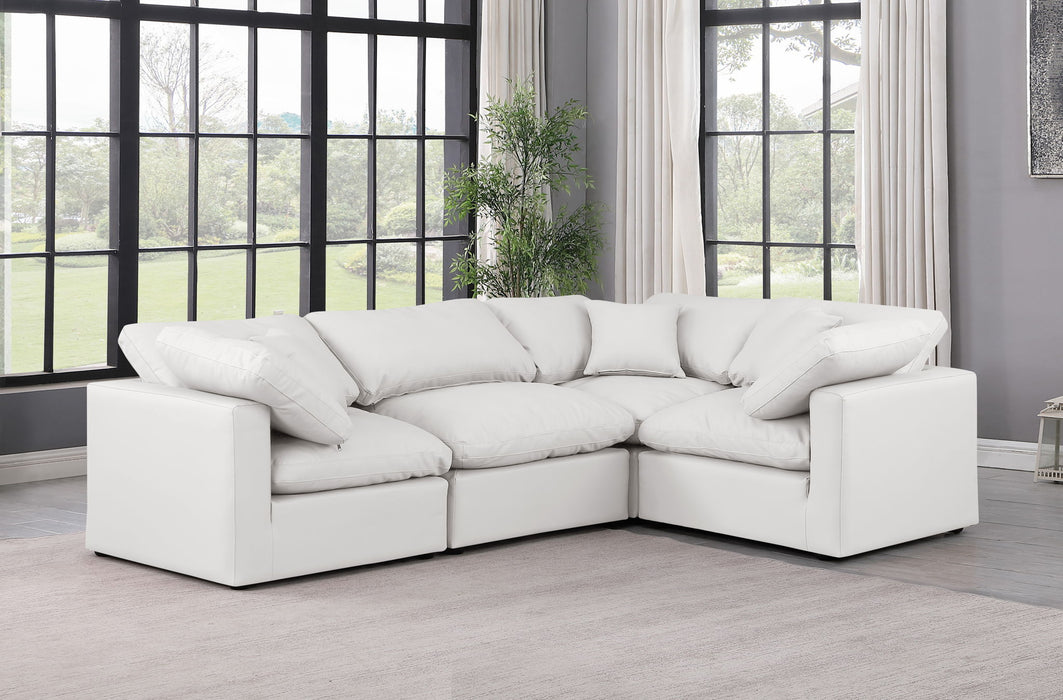 Indulge - Faux Leather 4 Piece Modular Corner Sectional - Simple Home Plus