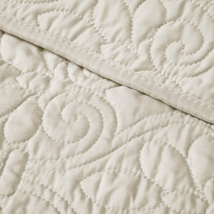 Quebec - Oversized Quilted Throw - Ivory - Simple Home Plus