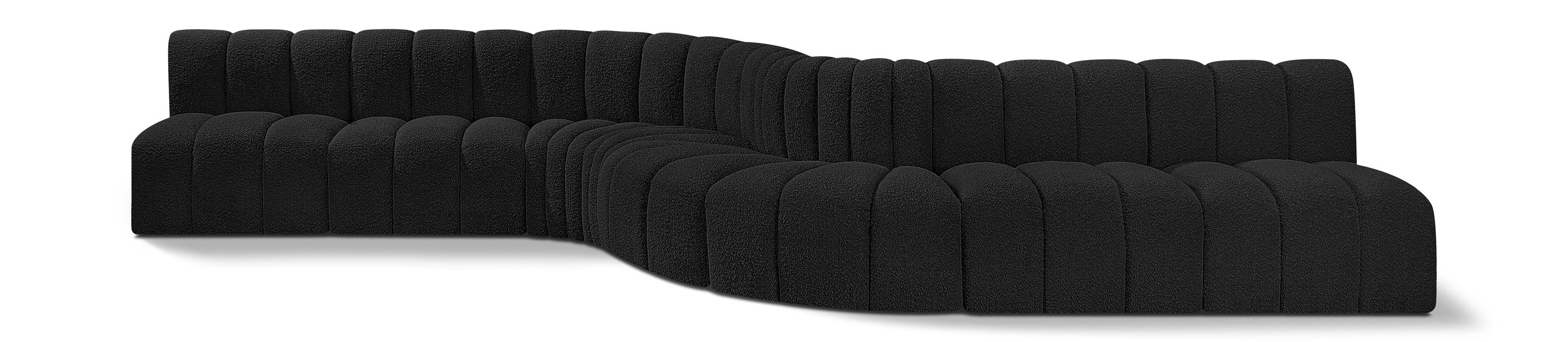 Arc - Boucle Fabric 8 Piece Curved Modular Sofa - Simple Home Plus