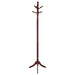 Riona - 6 Hook Freestanding Wood Coat Rack Hat Hanger - Merlot - Simple Home Plus