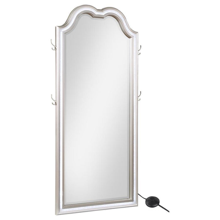 Evangeline - Full Length LED Light Floor Mirror - Silver Oak - Simple Home Plus