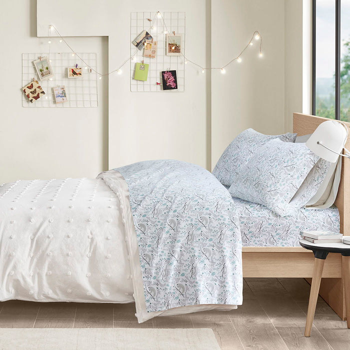 Twin Long Cozy Soft Novelty Print Sheet Set - Gray Sloths - Simple Home Plus