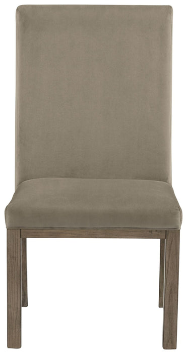 Chrestner - Gray / Brown - Dining UPH Side Chair (Set of 2) - Simple Home Plus
