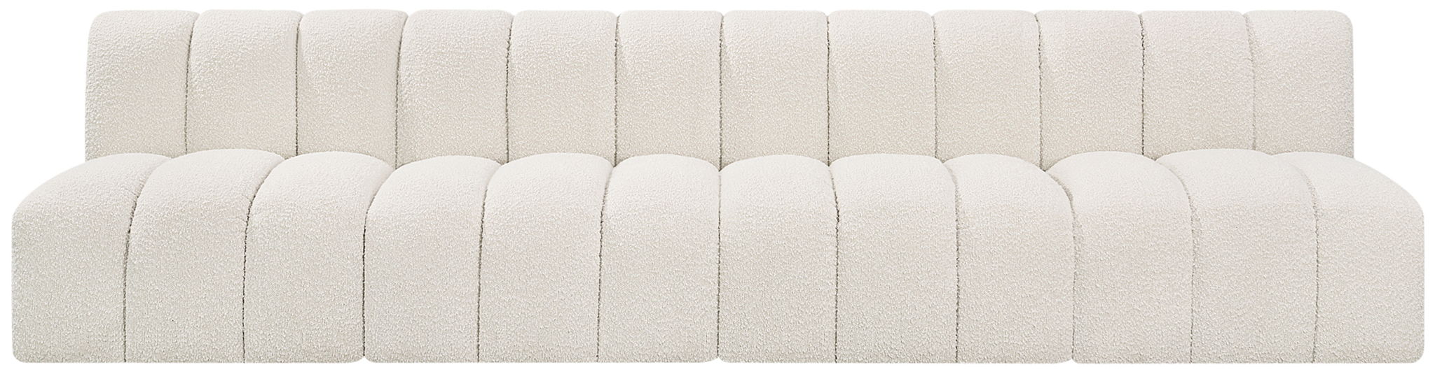 Arc - Boucle Fabric 4 Seats Modular Sofa - Simple Home Plus