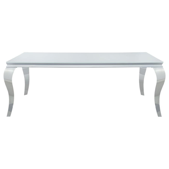 Carone - Rectangular Glass Top Dining Table - Simple Home Plus
