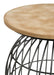 Bernardo - Round Wire Frame Side Table - Natural And Gunmetal - Simple Home Plus