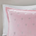 Rosalie - Twin Metallic Printed Comforter Set - Pink / Silver - Simple Home Plus