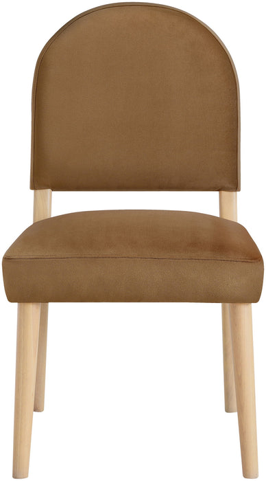 Varinelle - Velvet Upholstered Dining Chair (Set of 2) - Saddle - Simple Home Plus