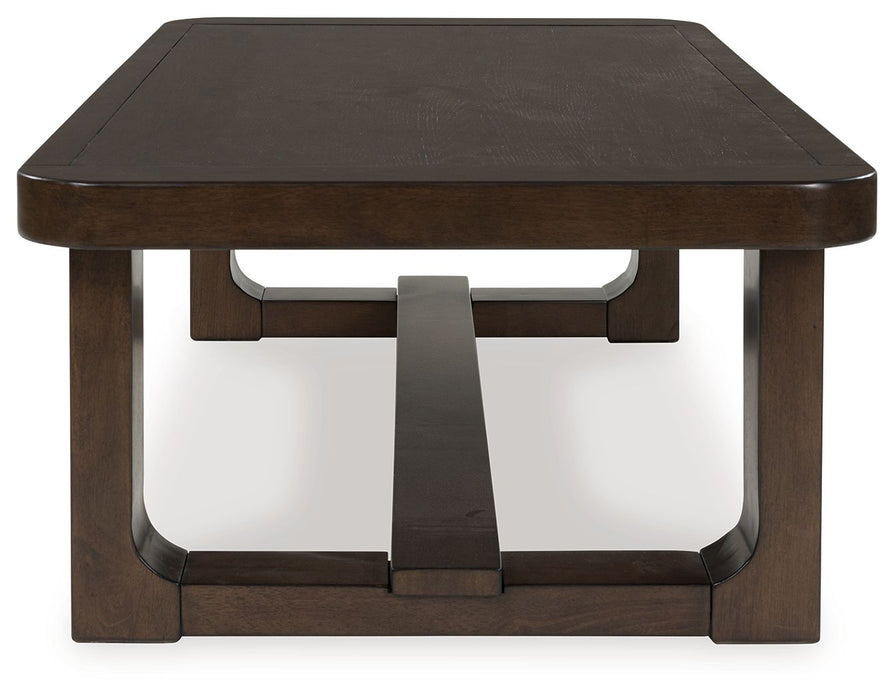 Breckington - Dark Brown - Rectangular Cocktail Table - Simple Home Plus
