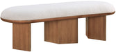 Wilshire - Bench With Brown Base - Cream - Simple Home Plus