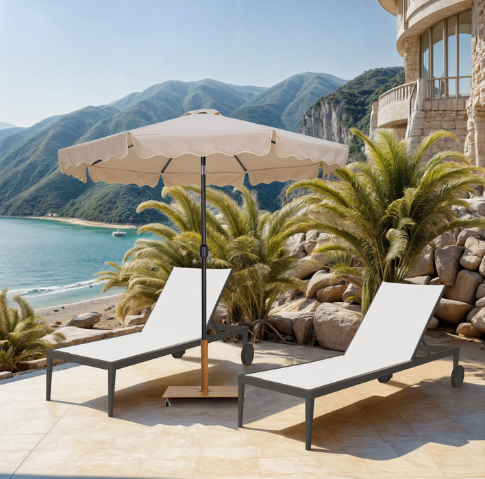 Amalfi - Aluminum Patio Umbrella - Light Brown Base / Black Pole - Simple Home Plus