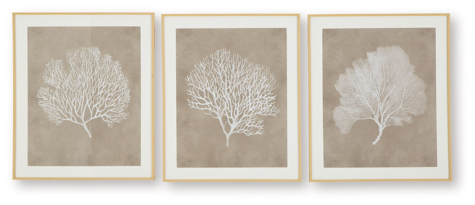 Hendridge - Taupe / White - Wall Art Set (Set of 3) - Simple Home Plus