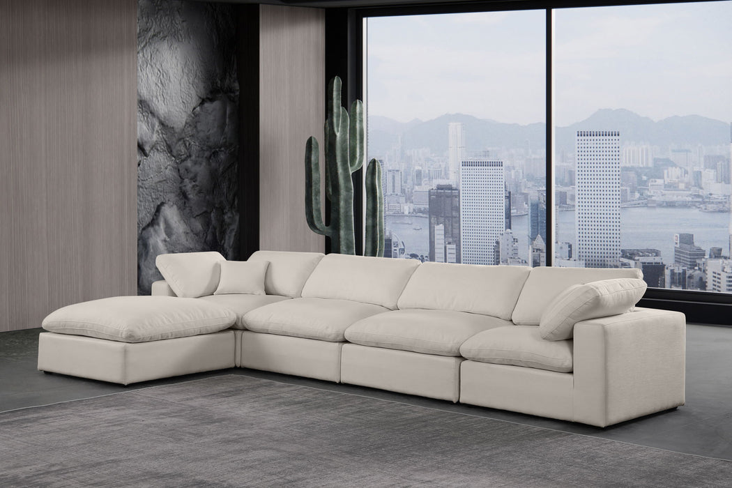 Comfy - 5 Piece Linen Modular Sectional With Chaise - Simple Home Plus