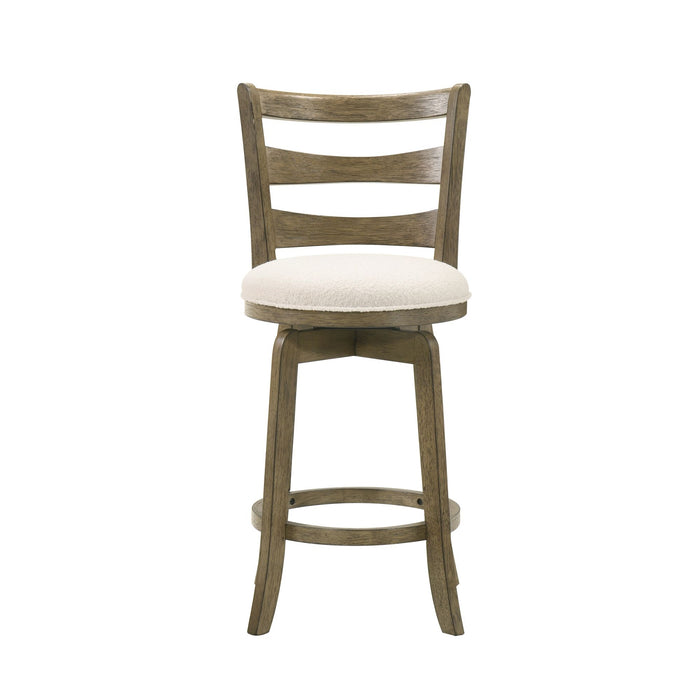 Melindra - Modern Farmhouse Swivel Wood Counter Height Kitchen Bar Stool - Simple Home Plus