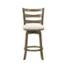 Melindra - Modern Farmhouse Swivel Wood Counter Height Kitchen Bar Stool - Simple Home Plus