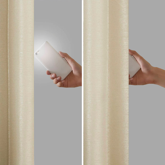 Emilia - Twist Tab Total Blackout Window Curtain - Champagne - Simple Home Plus