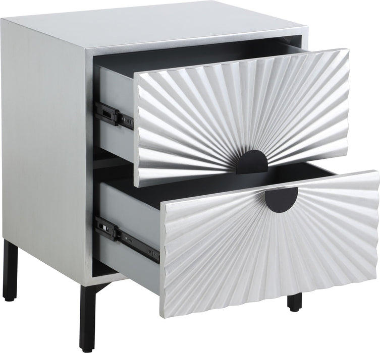 Glitz - Side Table - Antique Silver - Simple Home Plus