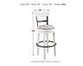 Valebeck - Tall Upholstered Swivel Barstool - Simple Home Plus