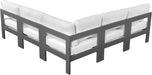 Nizuc - Outdoor Patio 5 Piece Modular Sectional With Gray Frame - Simple Home Plus