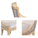 Elmcrest - Upholstered Dining Chair With Nailhead Trim - Beige Stripe - Simple Home Plus