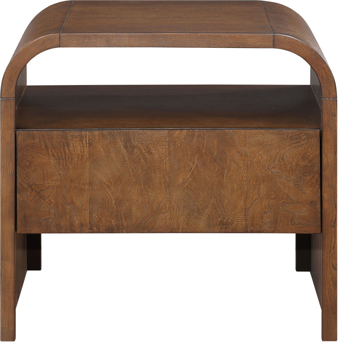 Giada - Solid Wood And Veneer Nightstand - Simple Home Plus