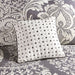 Vienna - Queen 7 Piece Printed Comforter Set - Gray - Simple Home Plus