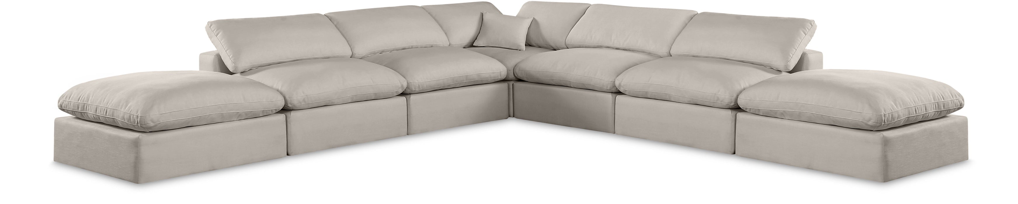 Comfy - 7 Piece Linen Modular Corner Sectional - Simple Home Plus