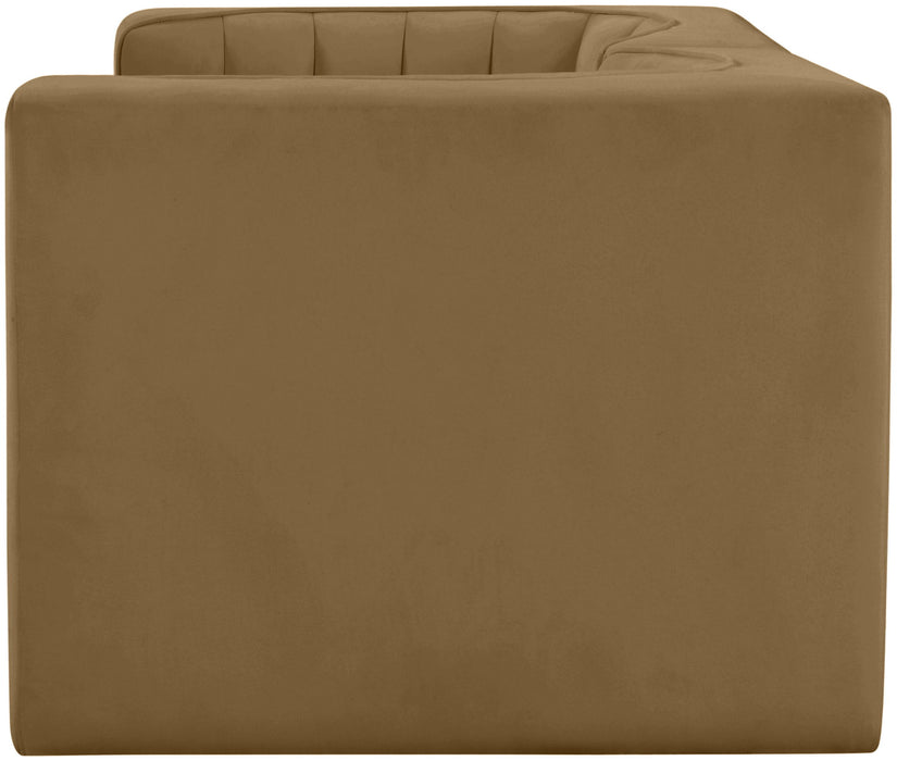Rummi - Velvet Performance Fabric Upholstered 2 Piece Modular Loveseat - Simple Home Plus