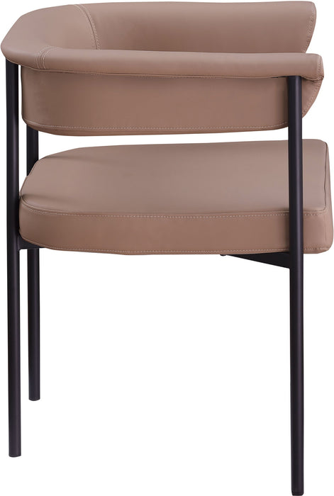Malin - Faux Leather Dining Chair (Set of 2) - Tan - Simple Home Plus