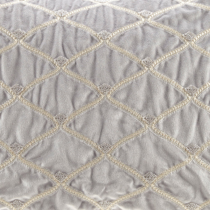 Aumont - Oblong Decor Pillow - Silver - Simple Home Plus