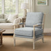 Donohue - Accent Arm Chair - Light Blue / Antique Cream - Simple Home Plus