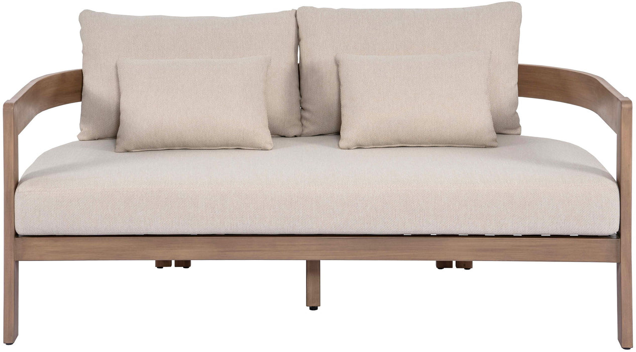 Newport - Water Resistant Fabric 65" Upholstered Outdoor Patio Loveseat - Simple Home Plus