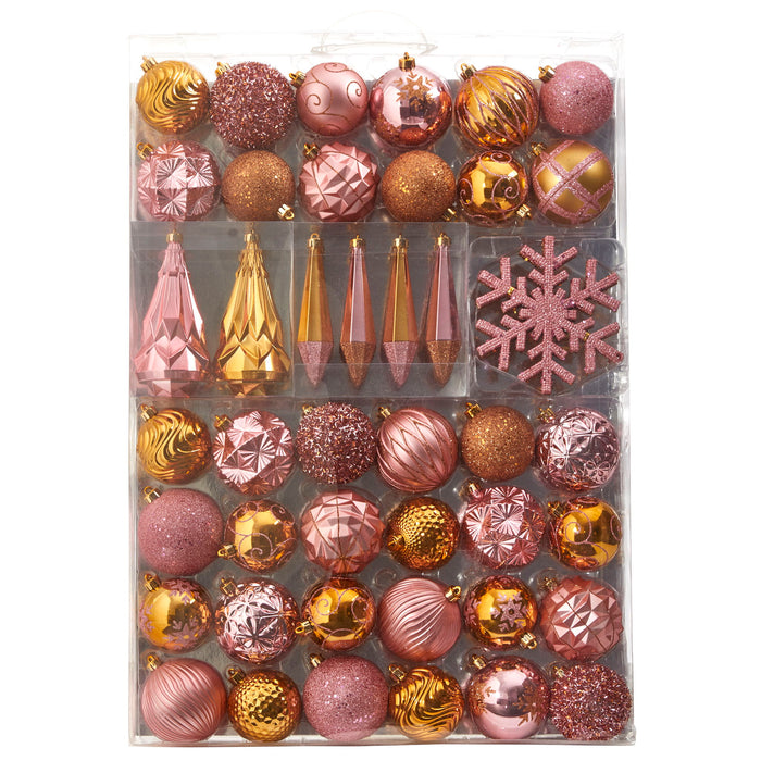 Holiday Shatterproof 52 Count Xmas Tree Ornament 80-150mm