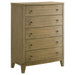 Granada - 5-Drawer Bedroom Chest Of Drawers - Natural Pine - Simple Home Plus