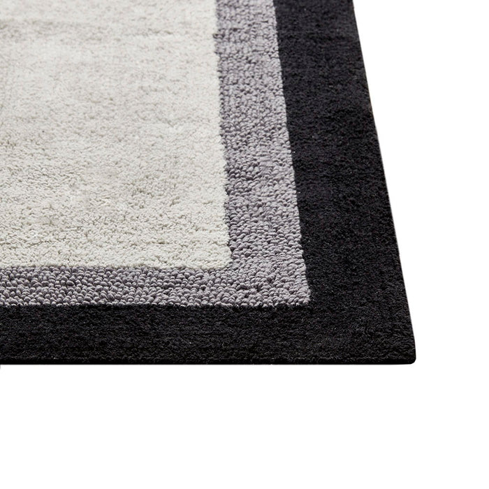 Amherst - 20" x 30" Tufted Bath Rug - Black - Simple Home Plus