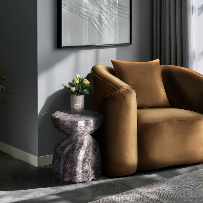 Caserta - Marble Finish Concrete End Table - Simple Home Plus