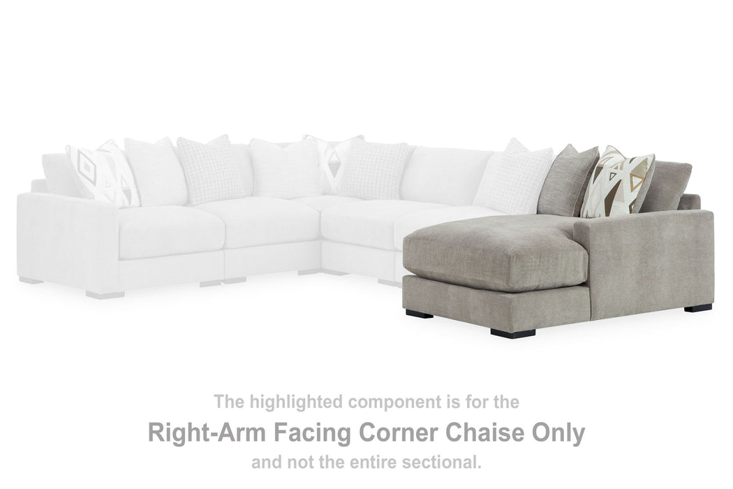 Aslan Court - Raf Corner Chaise - Pebble - Simple Home Plus