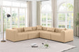 Cube - 5 Piece Modular Corner Sectional - Tan - Simple Home Plus