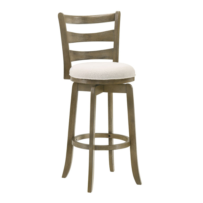 Melindra - Modern Farmhouse Swivel Wood Bar Height Kitchen Bar Stool - Simple Home Plus