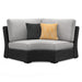 Beachcroft - Curved Corner Chair With Cushion - Black / Light Gray - Simple Home Plus