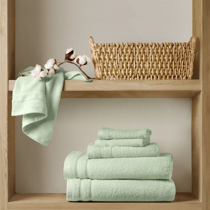 400GSM Essential Bundle Quick Dry 6 Piece Towel Set - Seafoam - Simple Home Plus