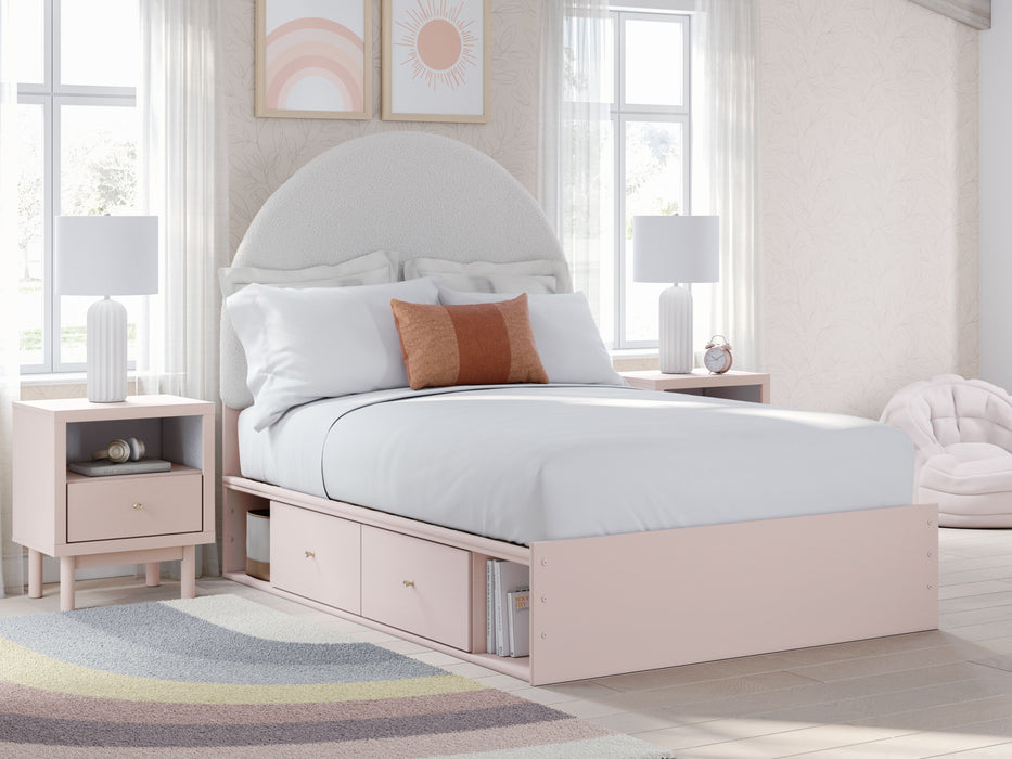 Wistenpine - Upholstered Panel Bed With Storage - Simple Home Plus
