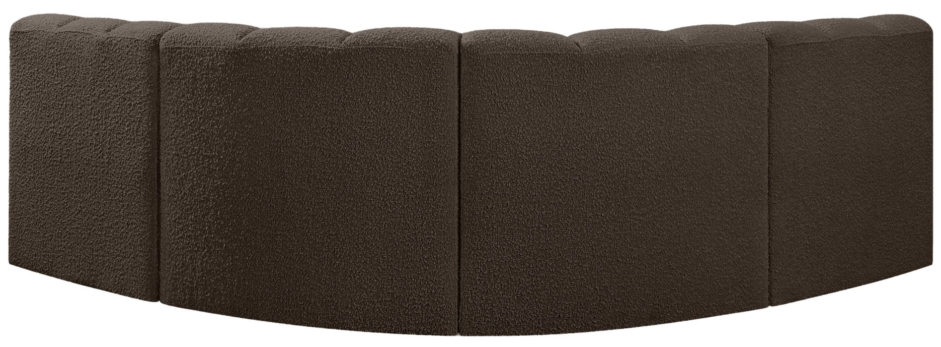 Arc - Boucle Fabric 4 Piece Corner Modular Sofa - Simple Home Plus