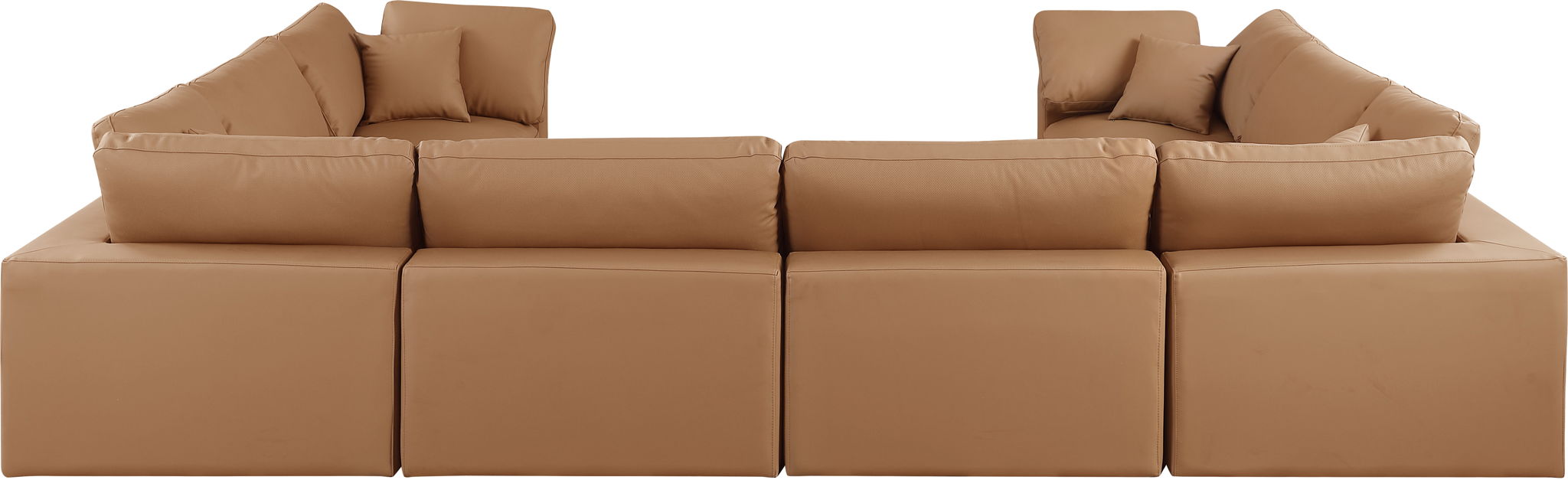 Comfy - 8 Piece Faux Leather Modular Sectional - Simple Home Plus