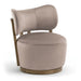 Elara - Velvet Upholstered Swivel Accent Chair - Taupe - Simple Home Plus