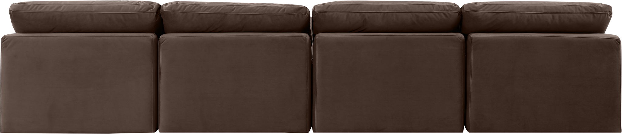 Indulge - Velvet 4 Seat Modular Armless Sofa - Simple Home Plus