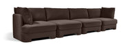Hammond - Velvet Performance Fabric Upholstered 4 Piece Sofa - Simple Home Plus