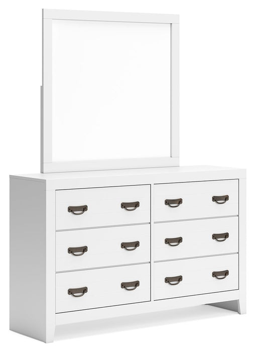 Binterglen - White - Dresser And Mirror - Simple Home Plus